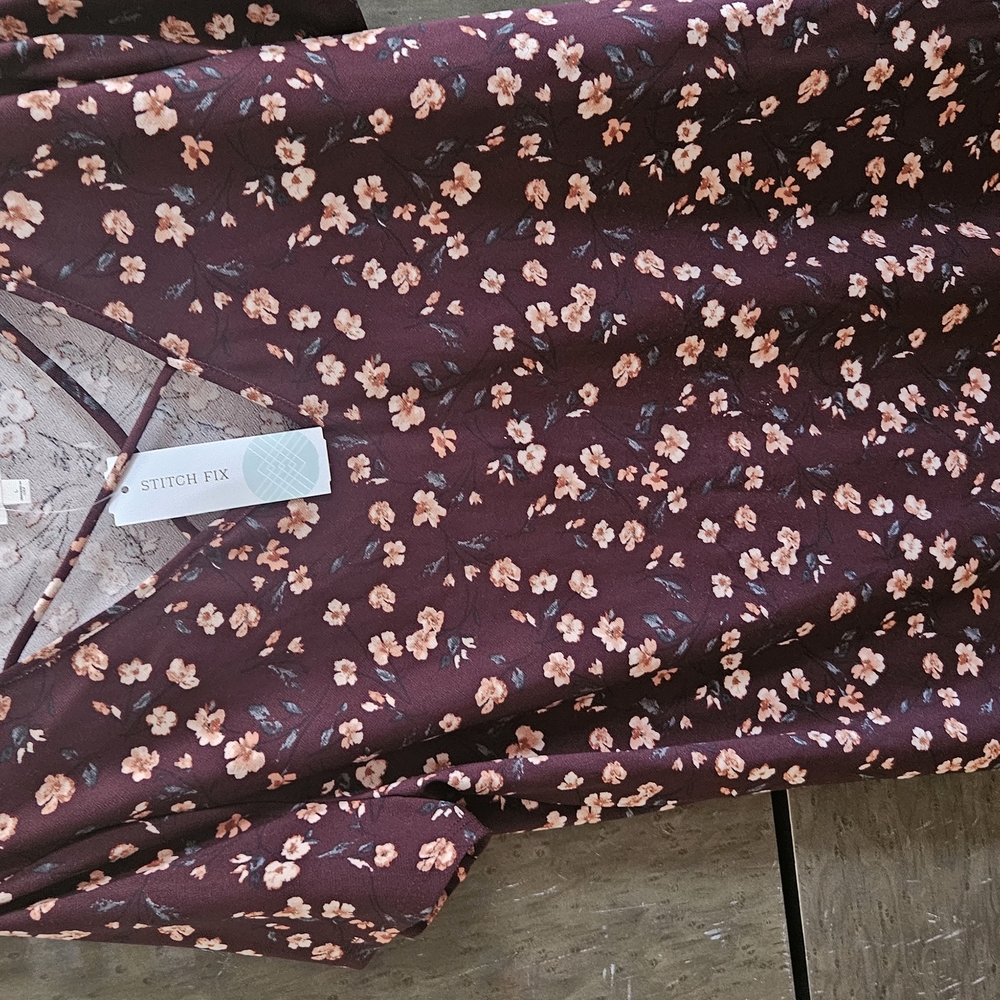 Kaileigh Burgundy Floral Blouse